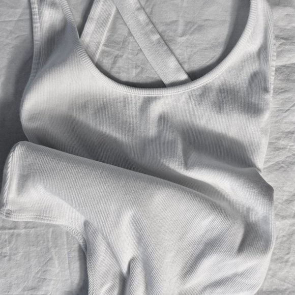 Free People Intimately, White Ribbed Fabric Bodysuit, Size: XS, NWOT/NEW - Picture 1 of 14